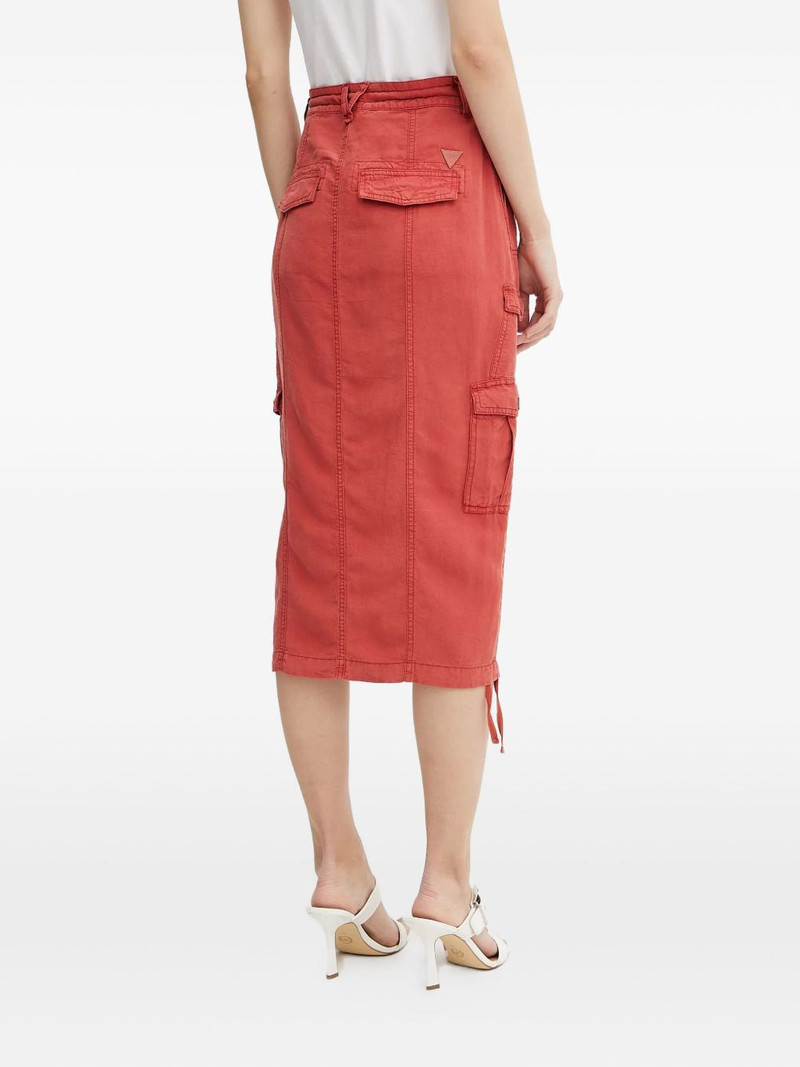 Casey zip-front cargo midi skirt 4
