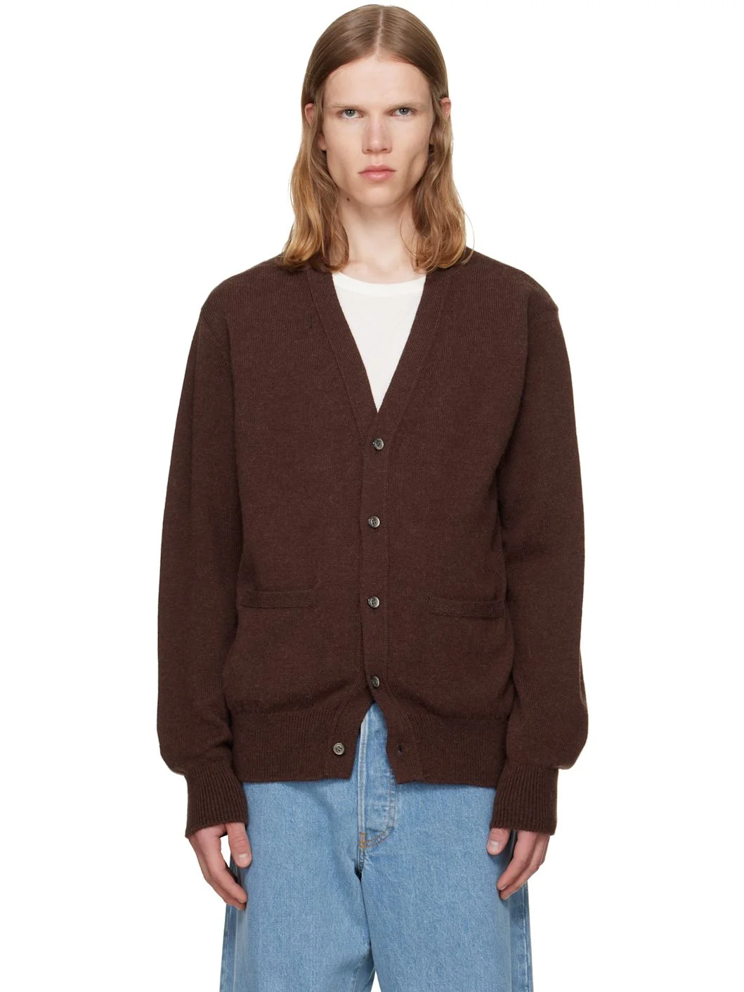 Brown Alpaca Cardigan - 1