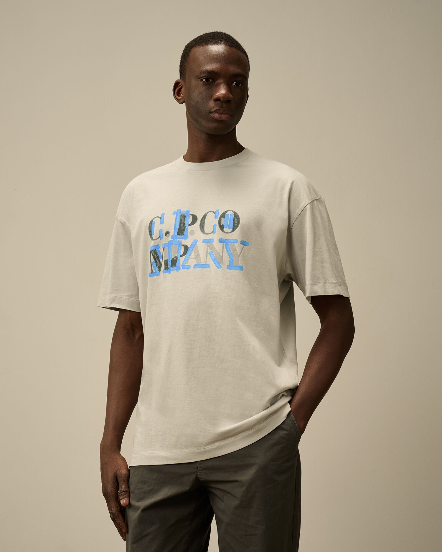CP COMPANY｜ (30/1 Jersey Blurred Logo T-Shirt (18CMTS14 30/1 Jersey Blurred Logo T-Shirt | C.P. Company United