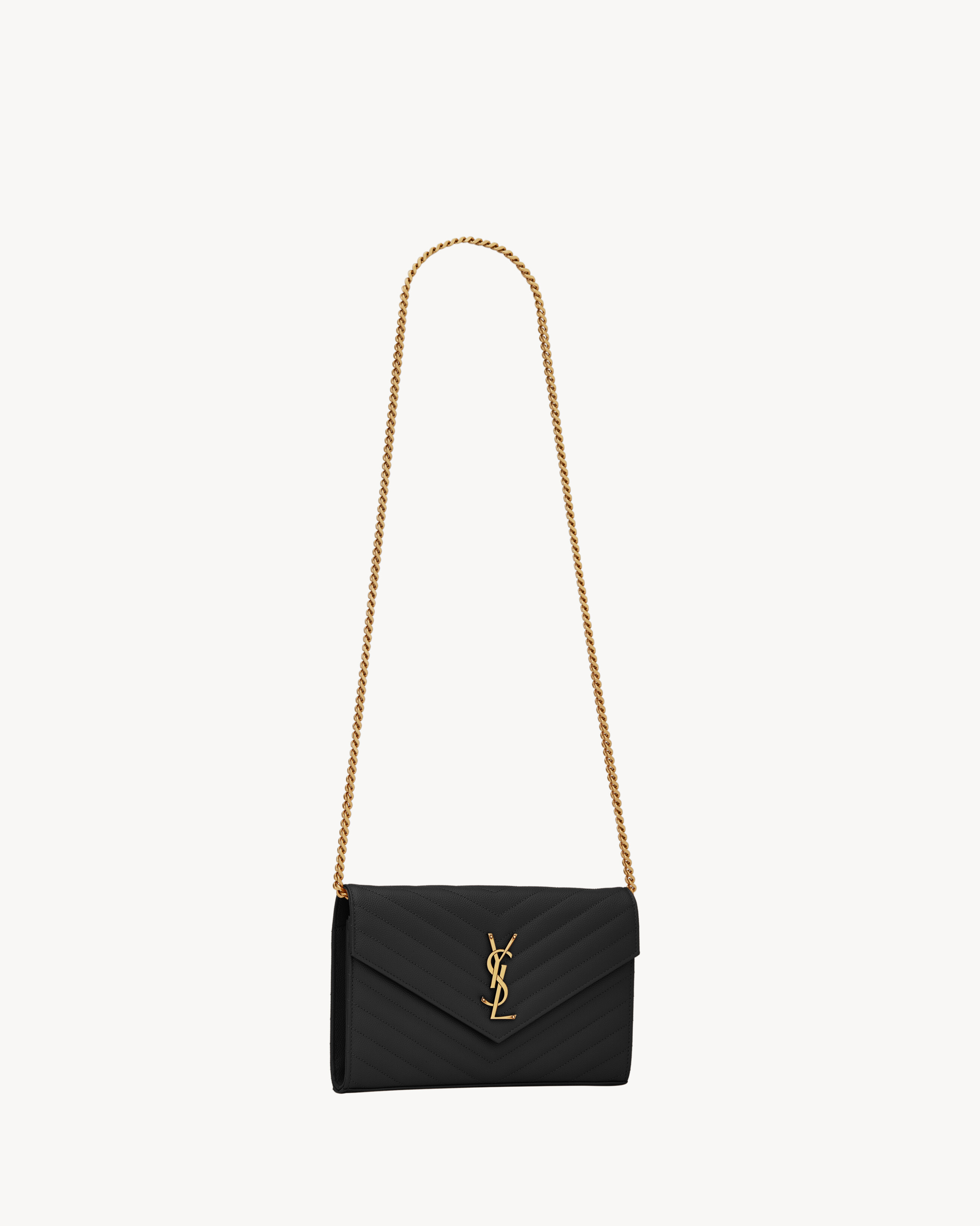 CLASSIC CASSANDRE CHAIN WALLET IN GRAIN DE POUDRE LEATHER - 6