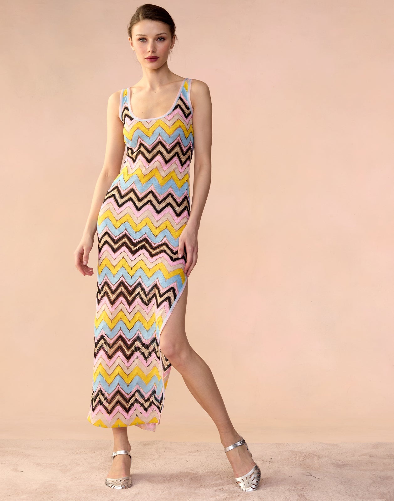 Zigzag Knit Dress - 3