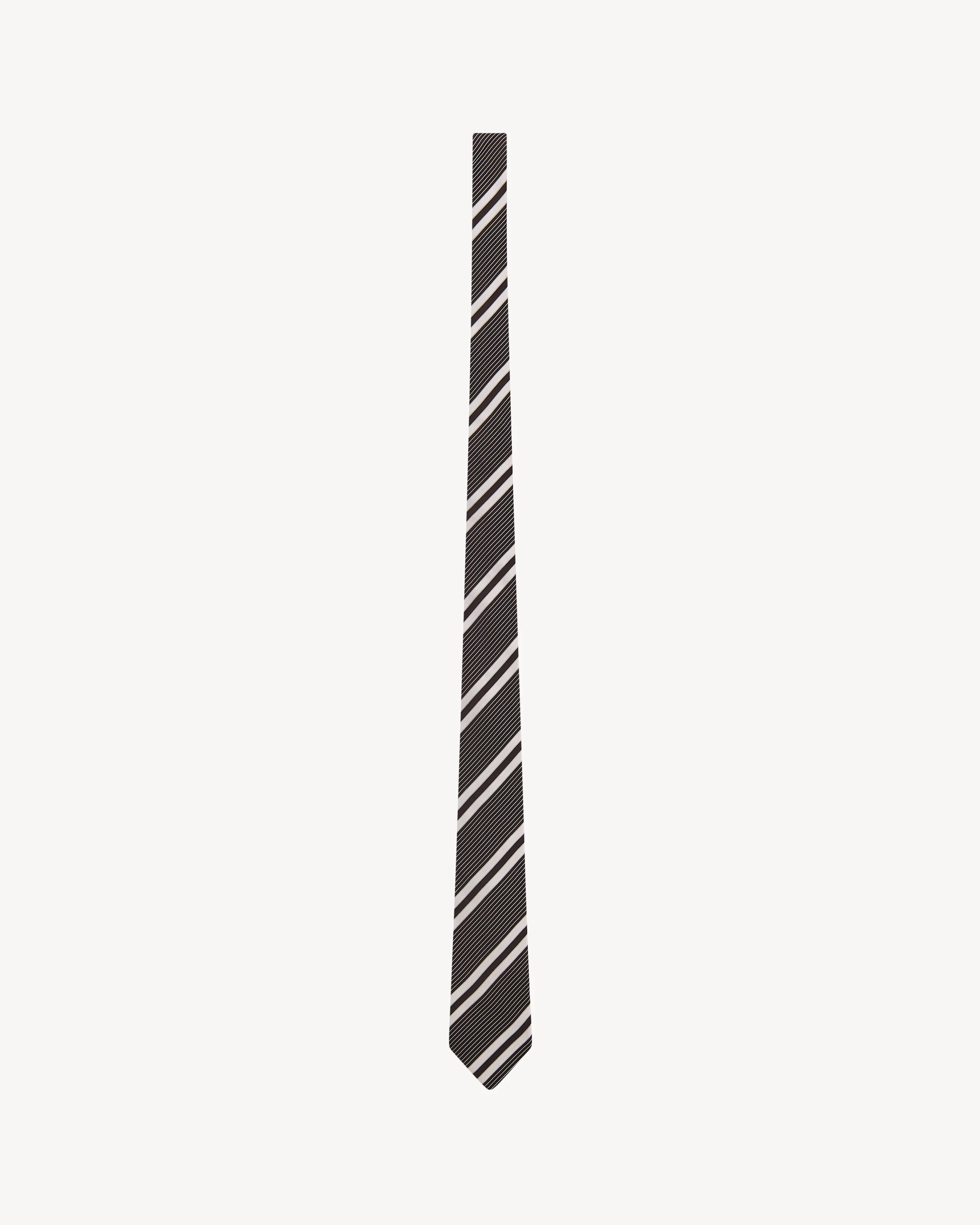 STRIPED TIE IN SILK JACQUARD - 1