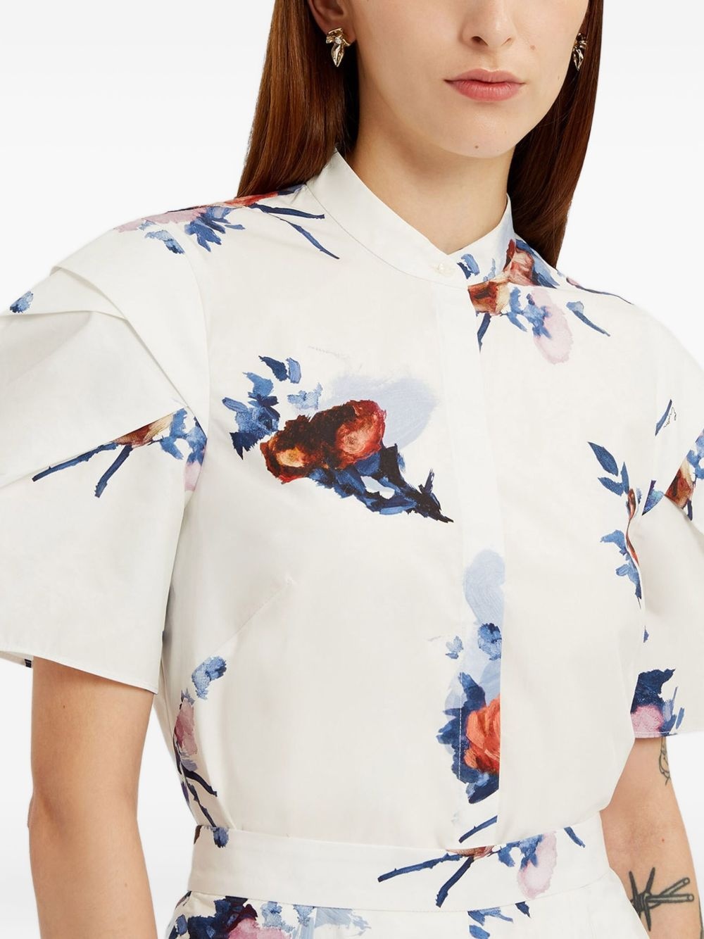 floral-print shirt - 5