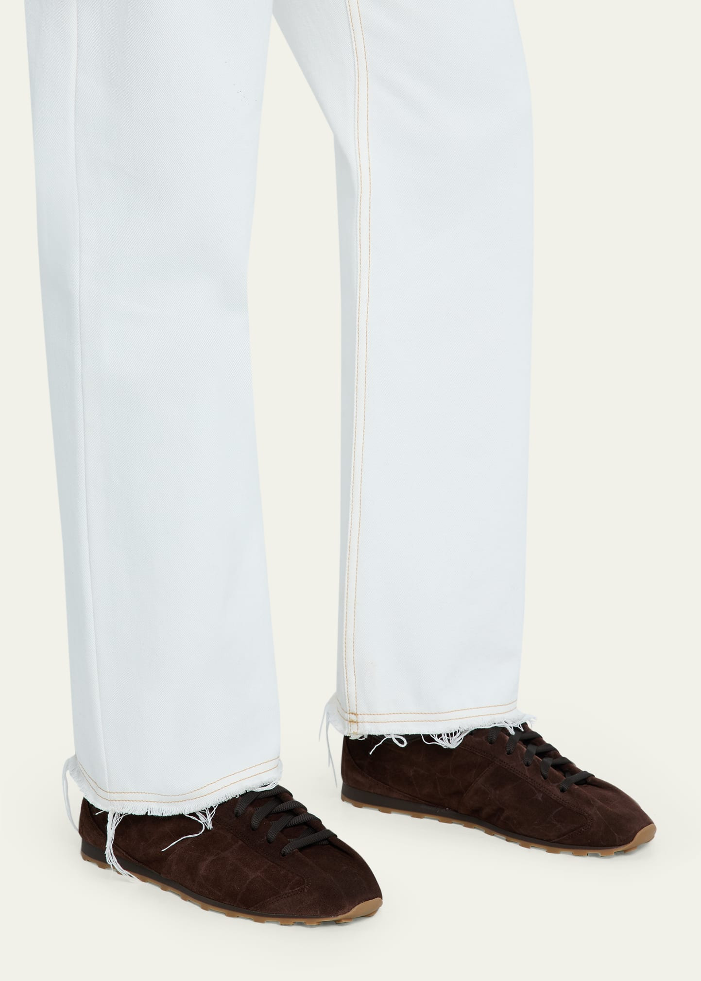 Men's Les Tennis Croc-Embossed Suede Sneakers - 2