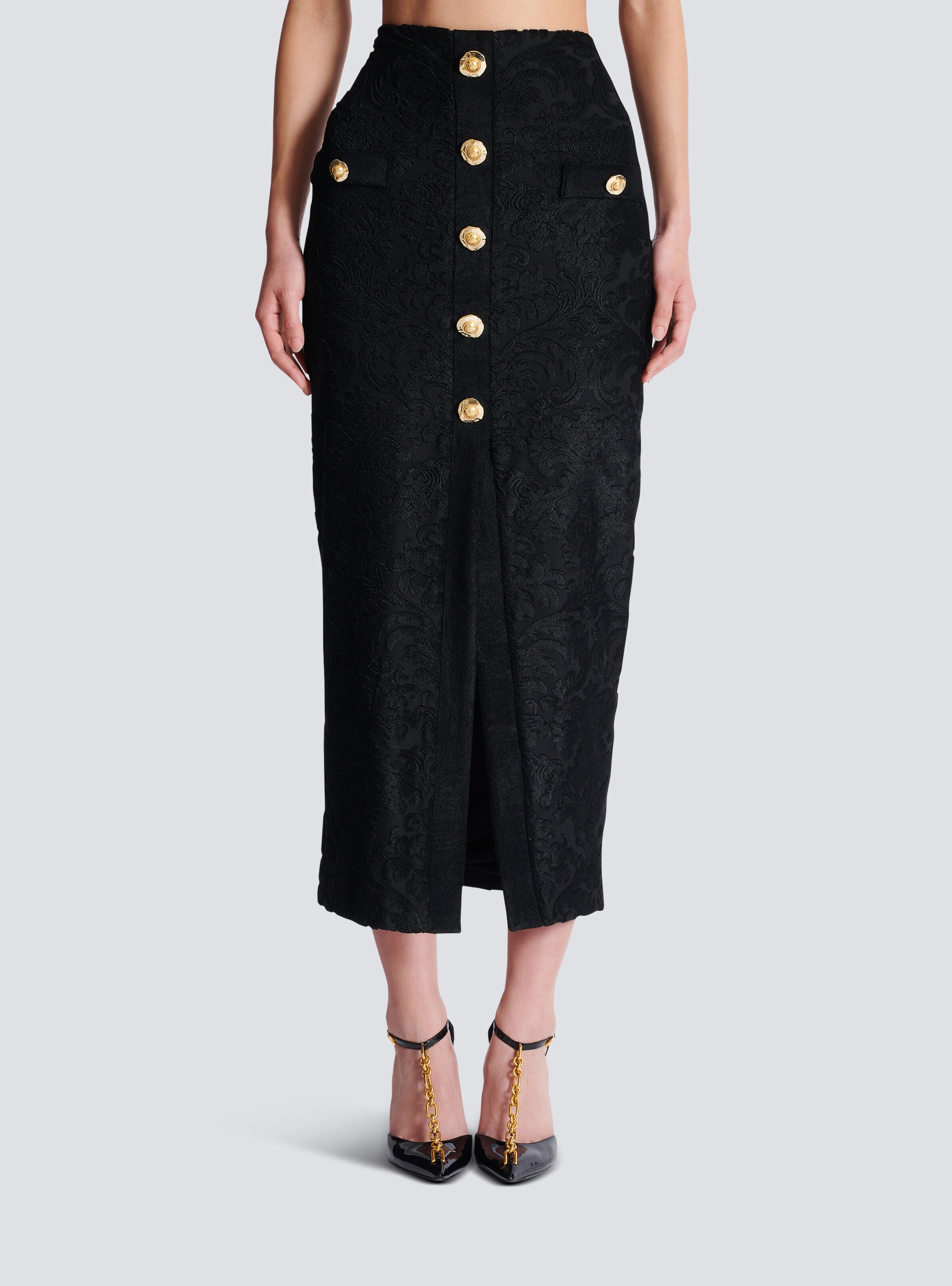 Baroque pattern midi skirt - 5
