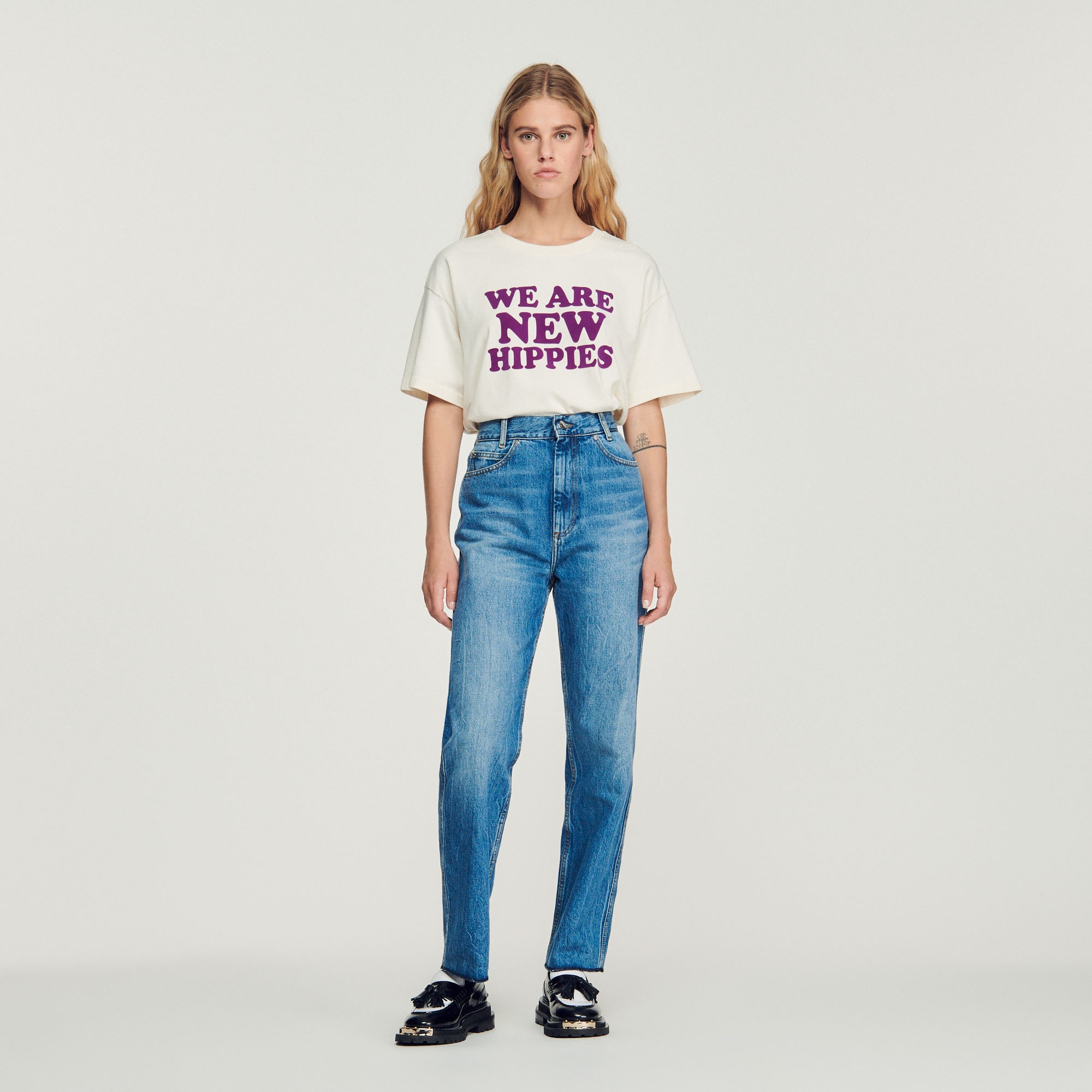 Faded straight-leg jeans - 3