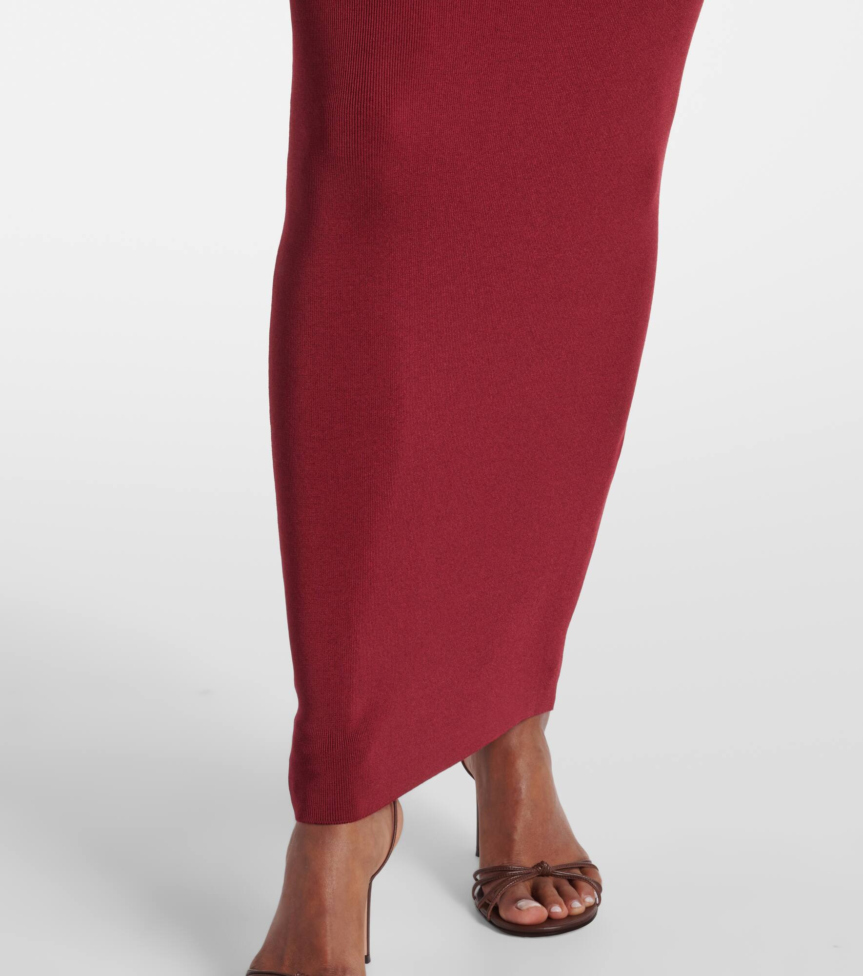 Gathered jersey maxi dress - 5