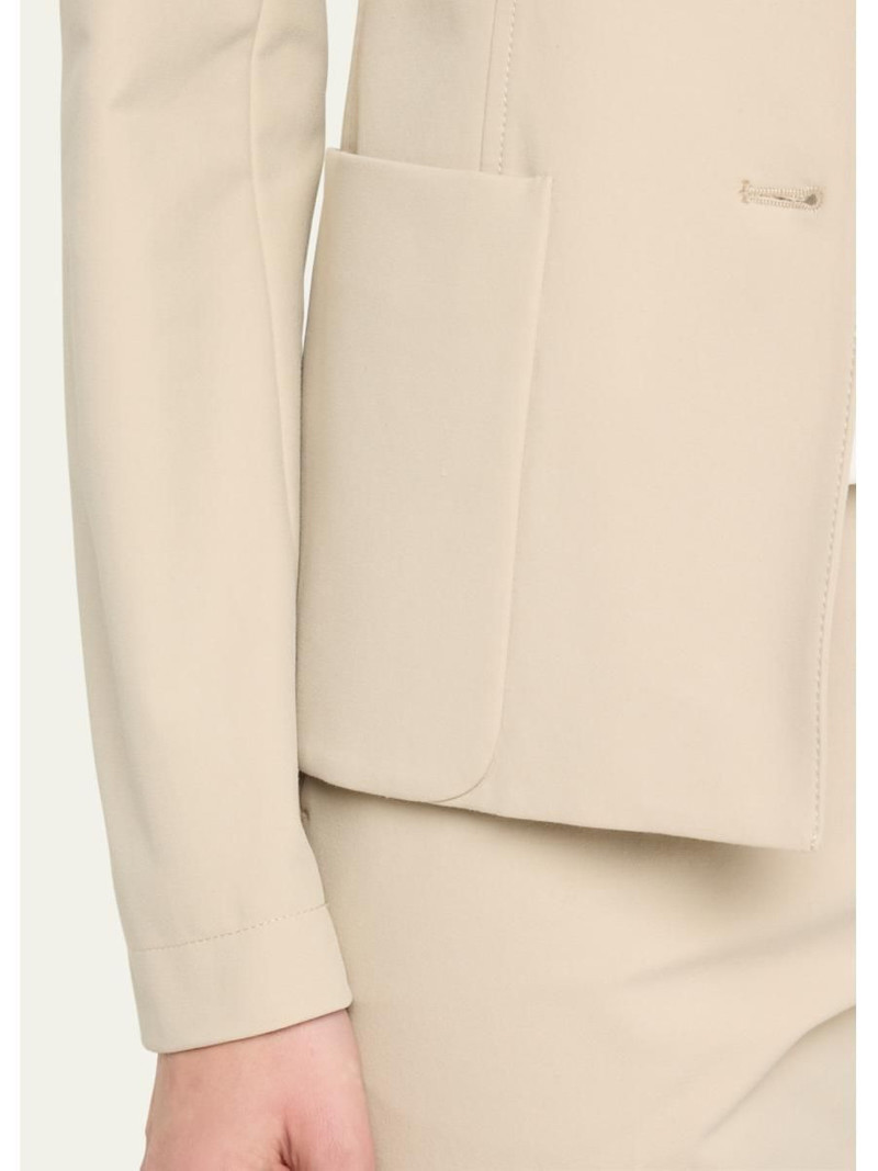 Notched-Lapel Techno Stretch Twill Jacket 5