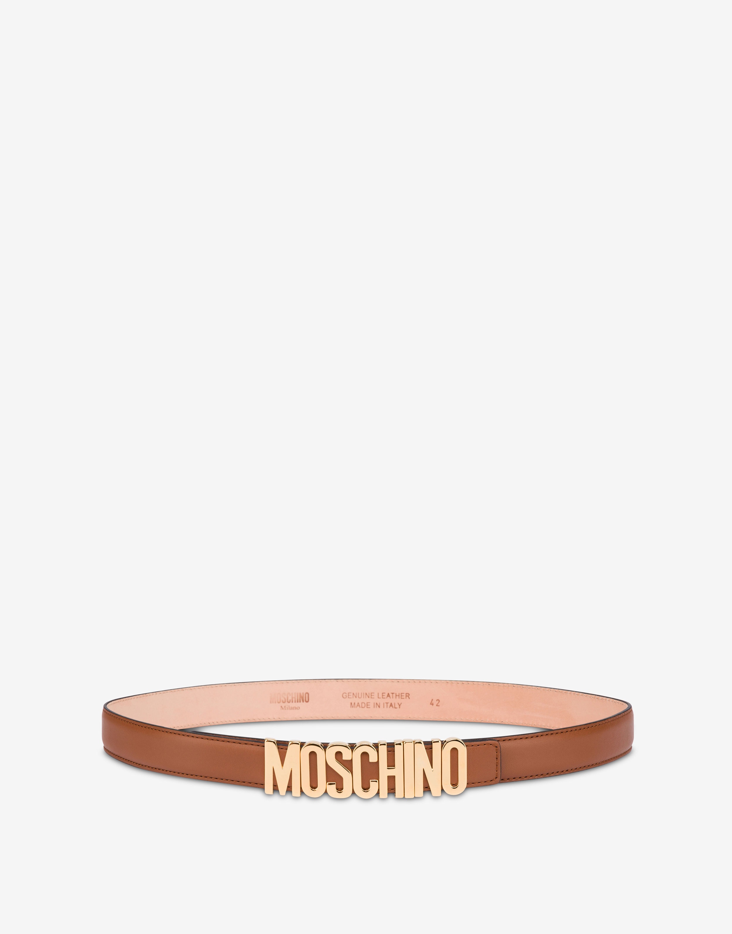 LETTERING LOGO CALFSKIN BELT - 1