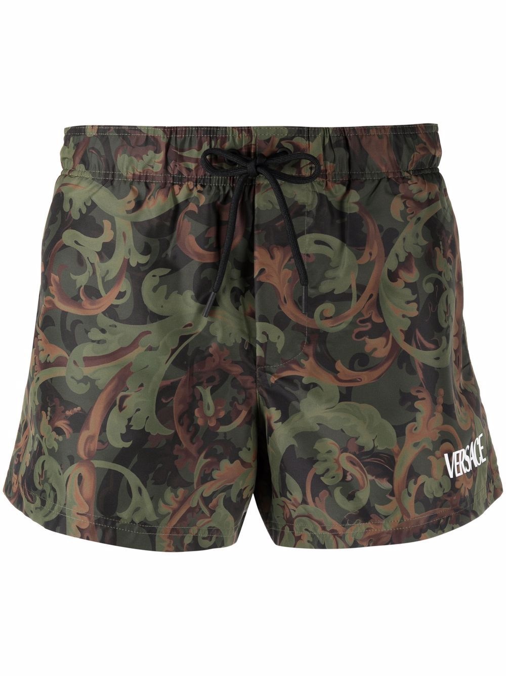 baroque-print swim shorts - 1