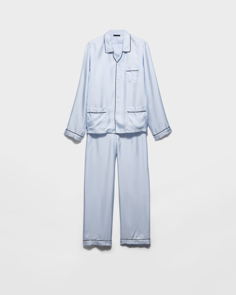 Silk twill pajamas 1