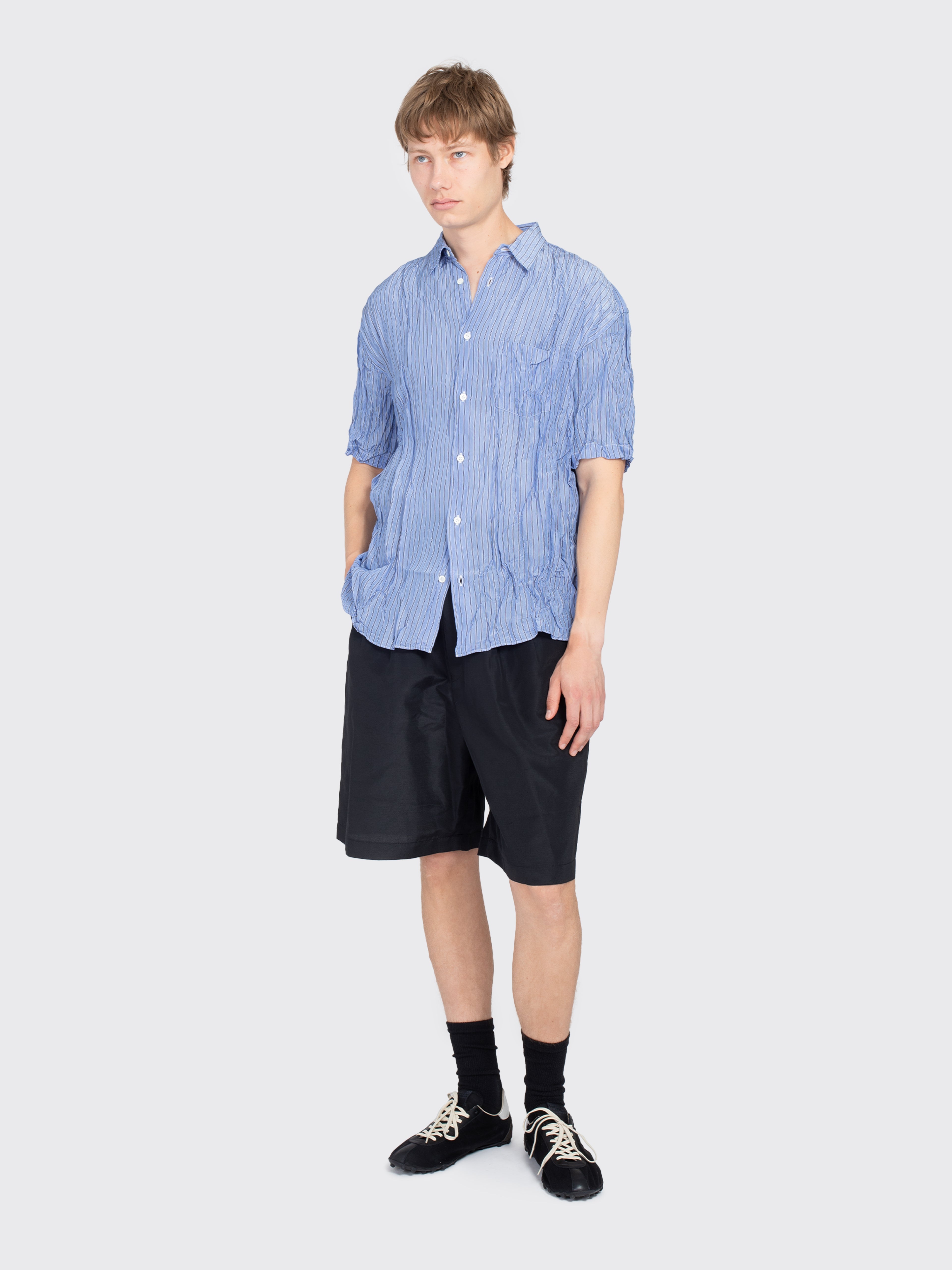 Short Sleeve Striped Shirt - 4