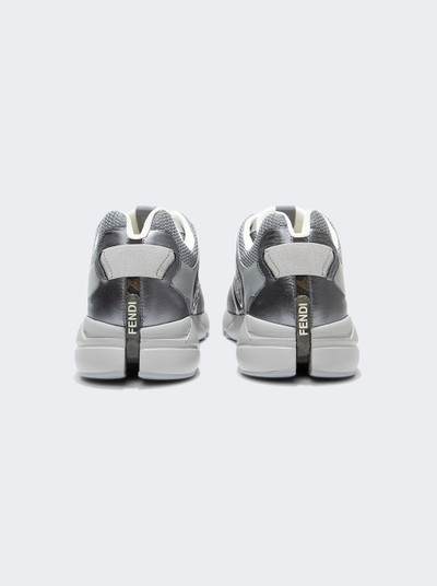 FENDI Faster Trainer Sneaker Silver outlook