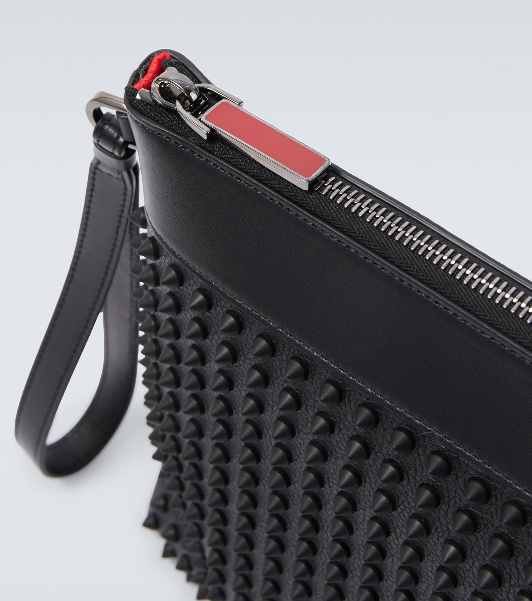 Funky stud-embellished leather pouch - 6