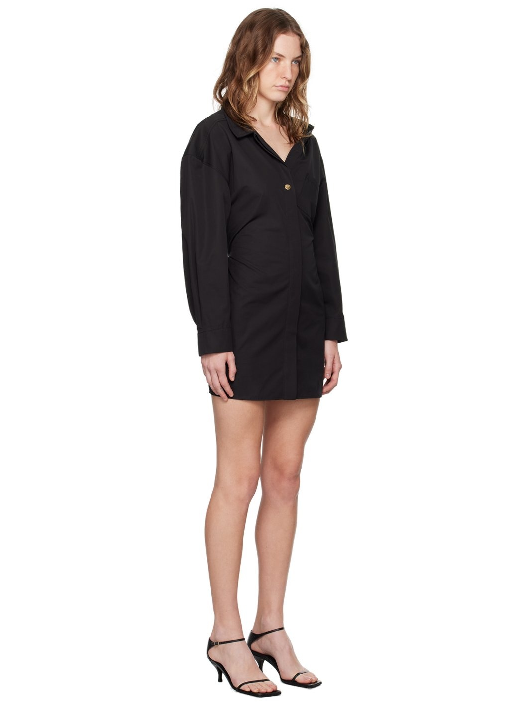 Black La Casa 'La mini robe chemise' Minidress - 2
