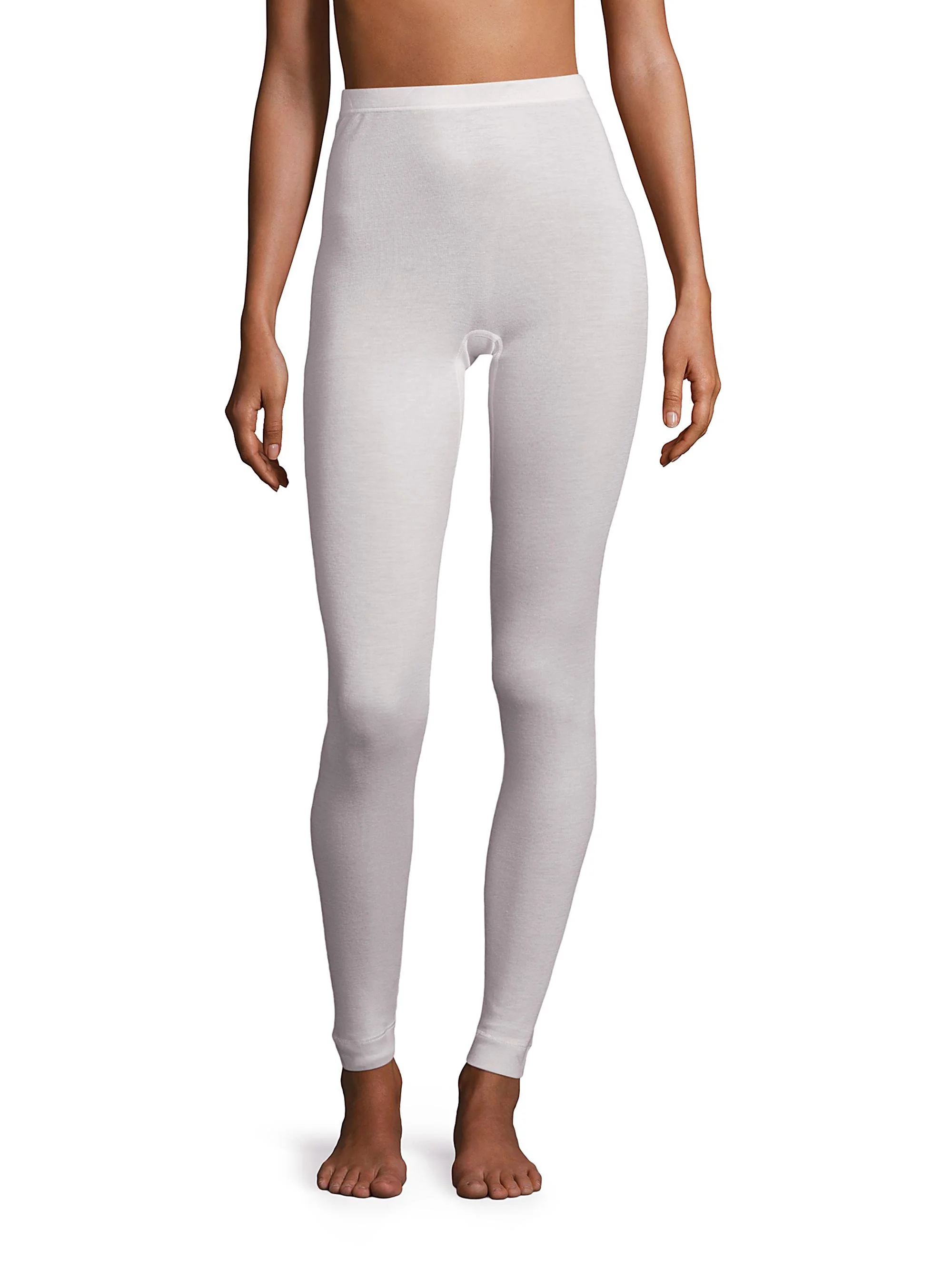 Women's Silk Cashmere Leggings - Vanilla - 1