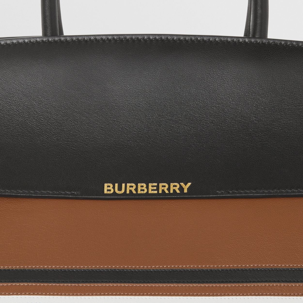 Stripe Detail Leather Large Catherine Bag - 2