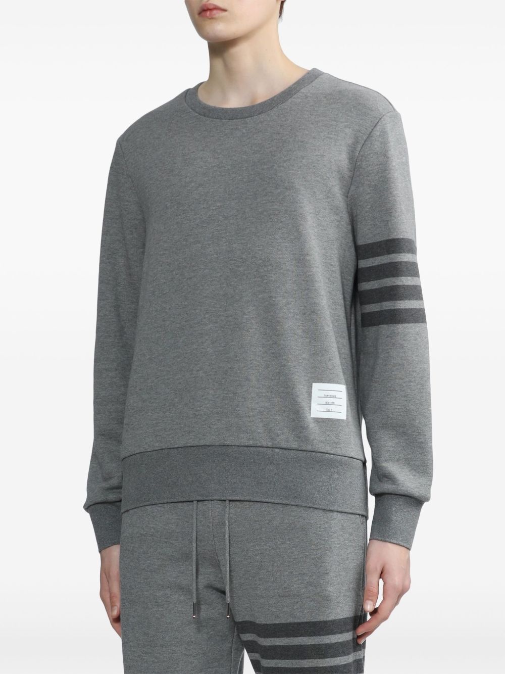4-Bar crew-neck loopback-cotton sweatshirt - 3