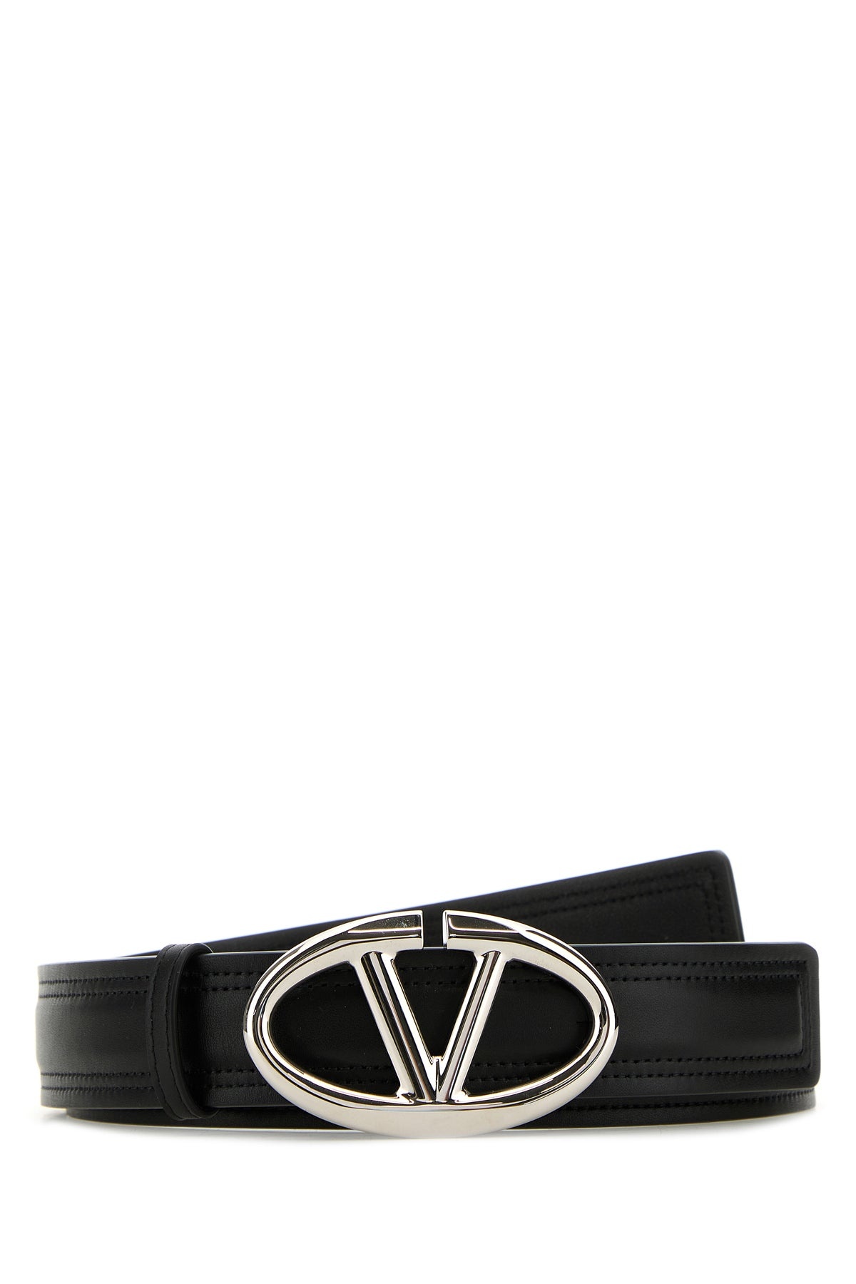 Black leather reversible belt - 1