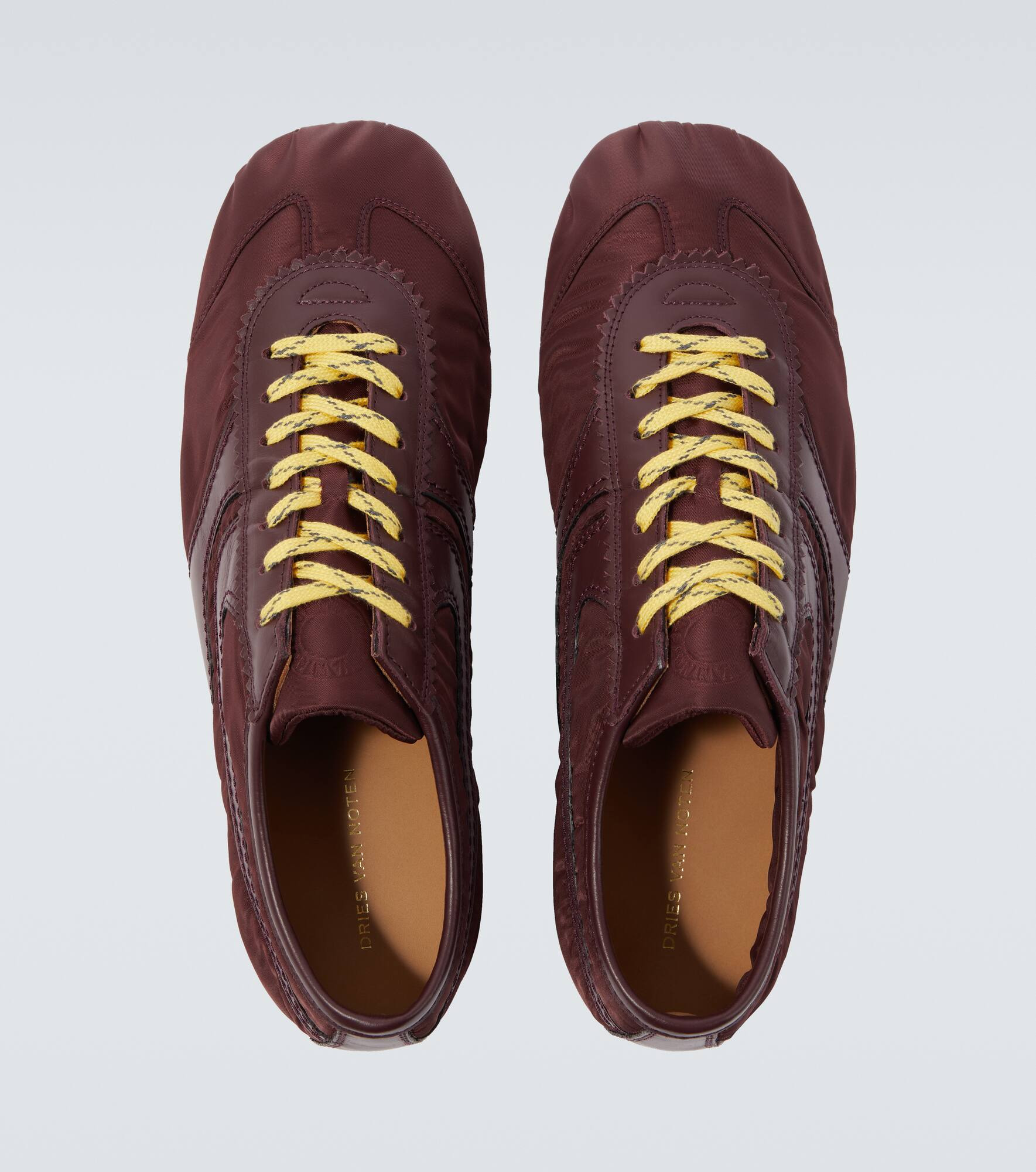 Leather-trimmed sneakers - 4
