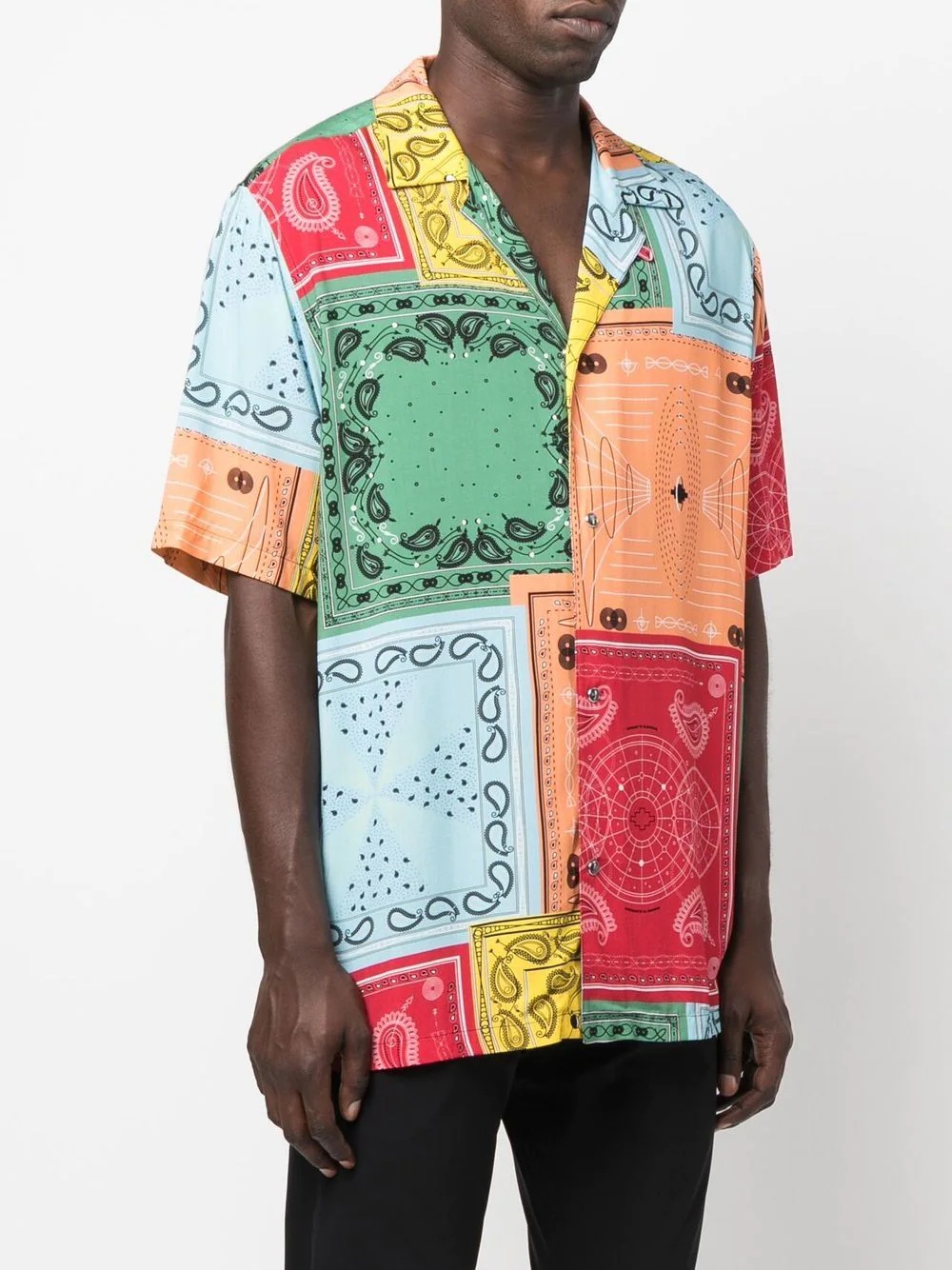 bandana-print Cuban shirt - 3