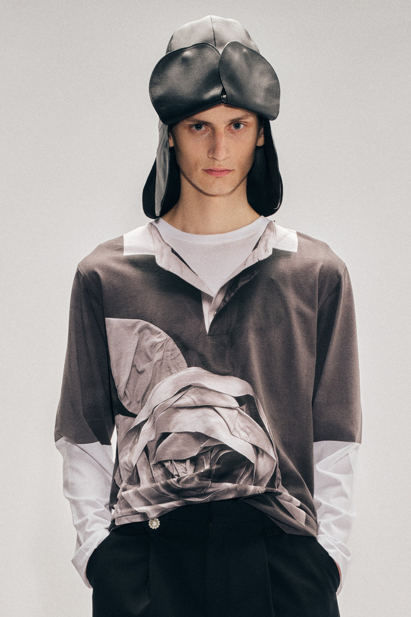 Rose Rugby Trompe L'Oeil Print Long Sleeve T-Shirt 1