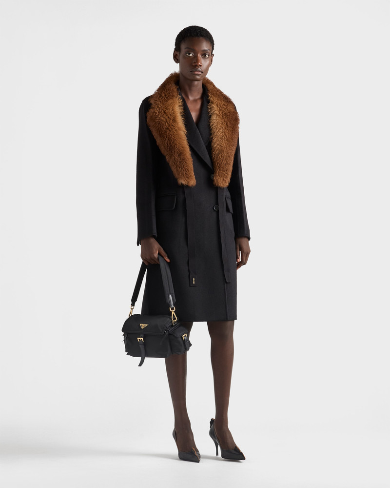 Prada Double-breasted double cashwool coat outlook