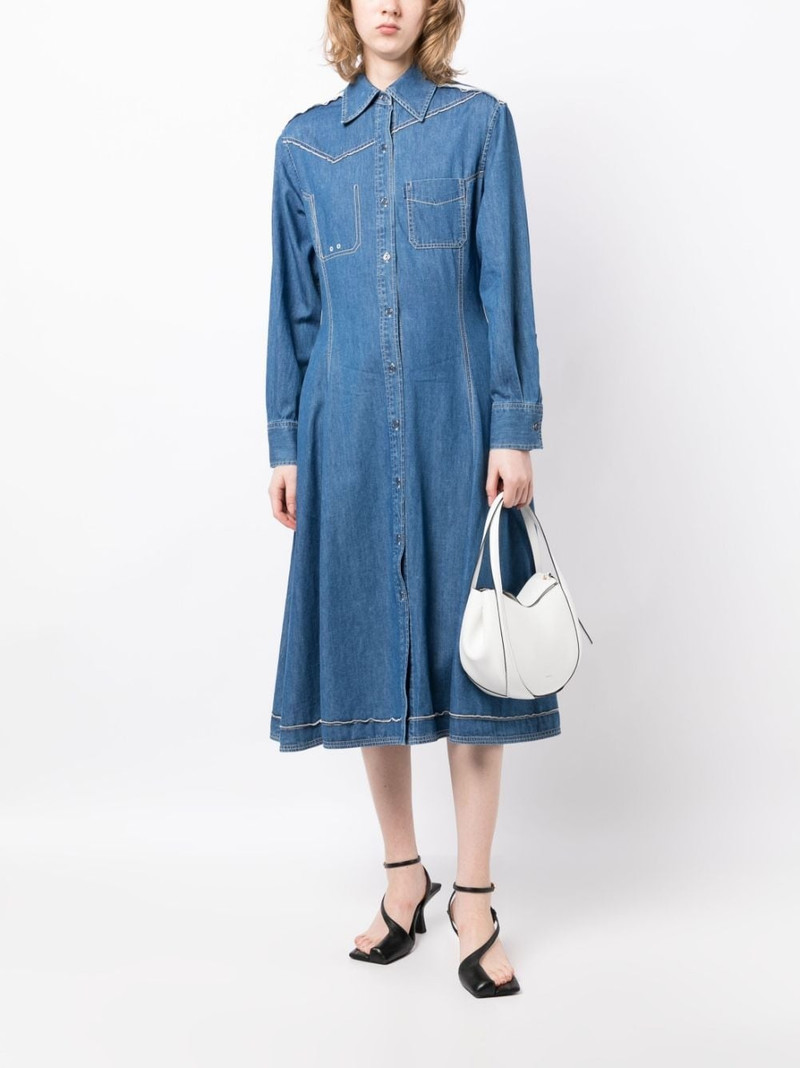 3.1 Phillip Lim contrast-stitching mid-length dress outlook