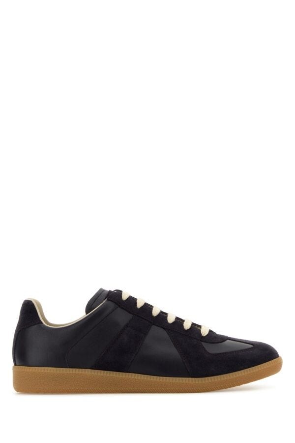 Maison Margiela Aubergine leather Replica sneakers