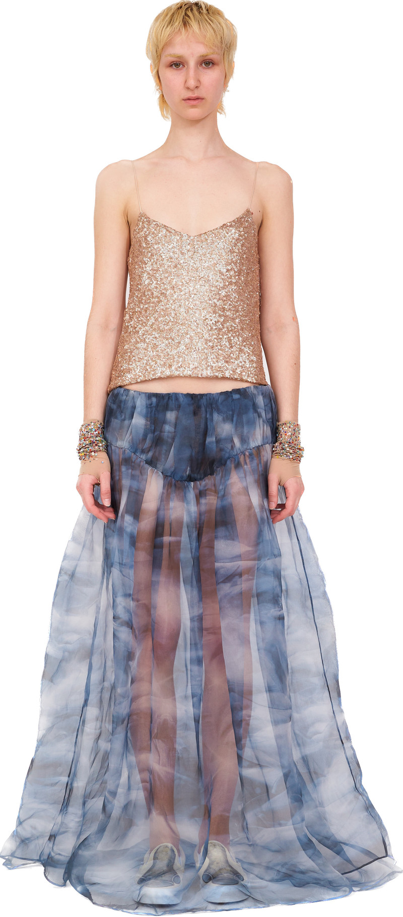 ROSE GOLD SEQUIN MEOW TOP 1