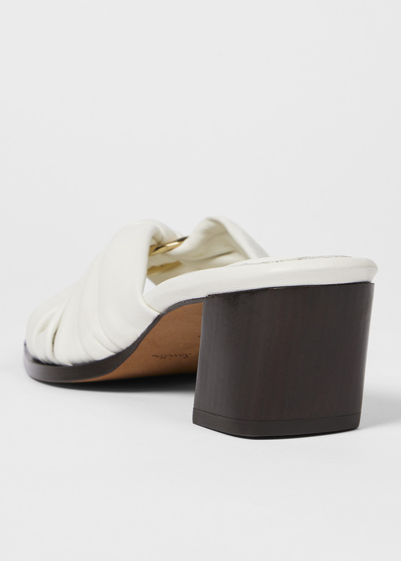 Women's Ecru 'Monivae' Leather Heels 5