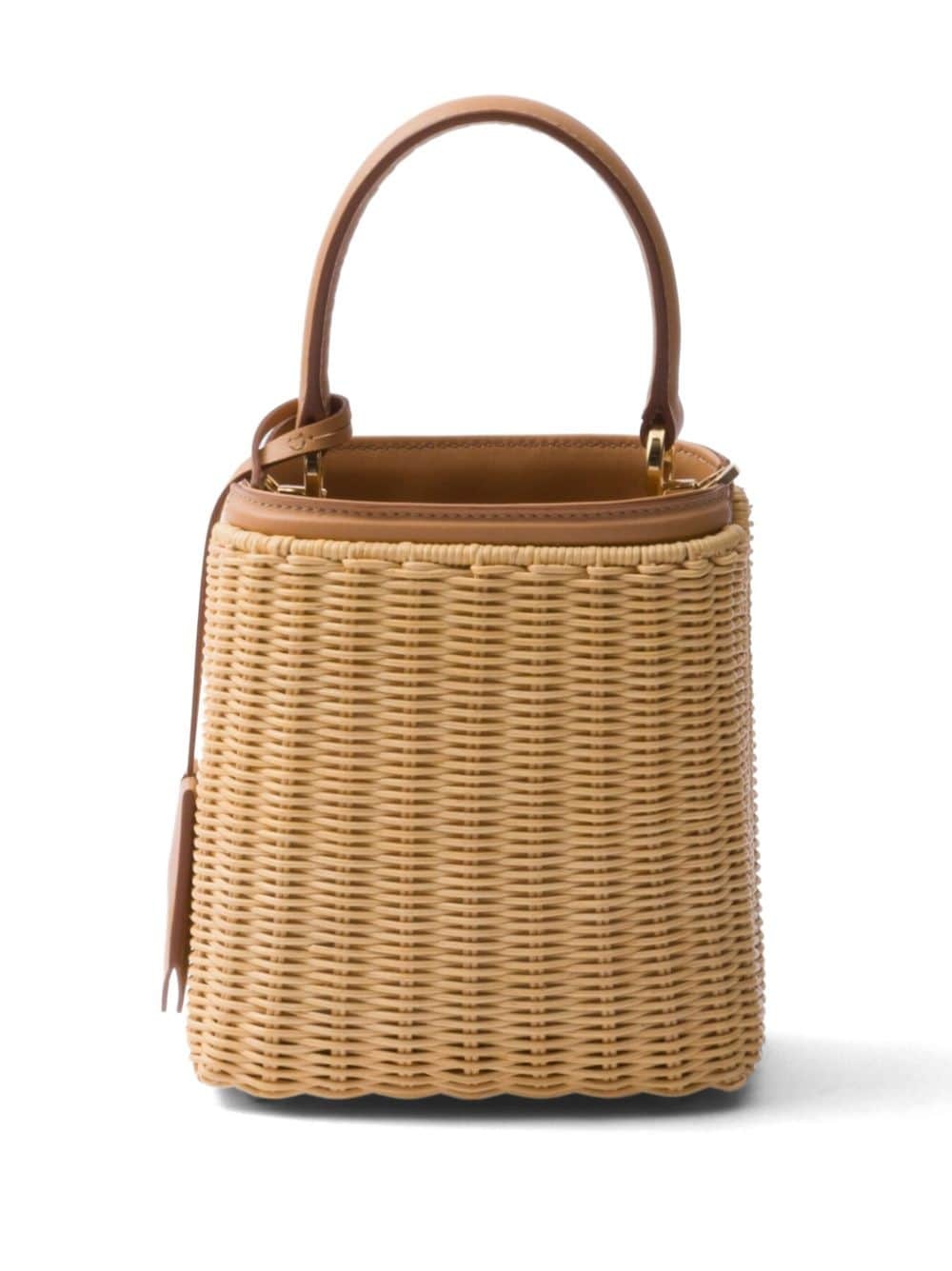 mini Panier Triangle-logo bucket bag - 2