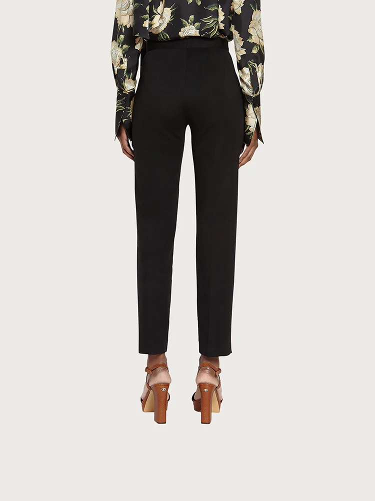 TROUSERS WITH GANCINI DETAIL - 2