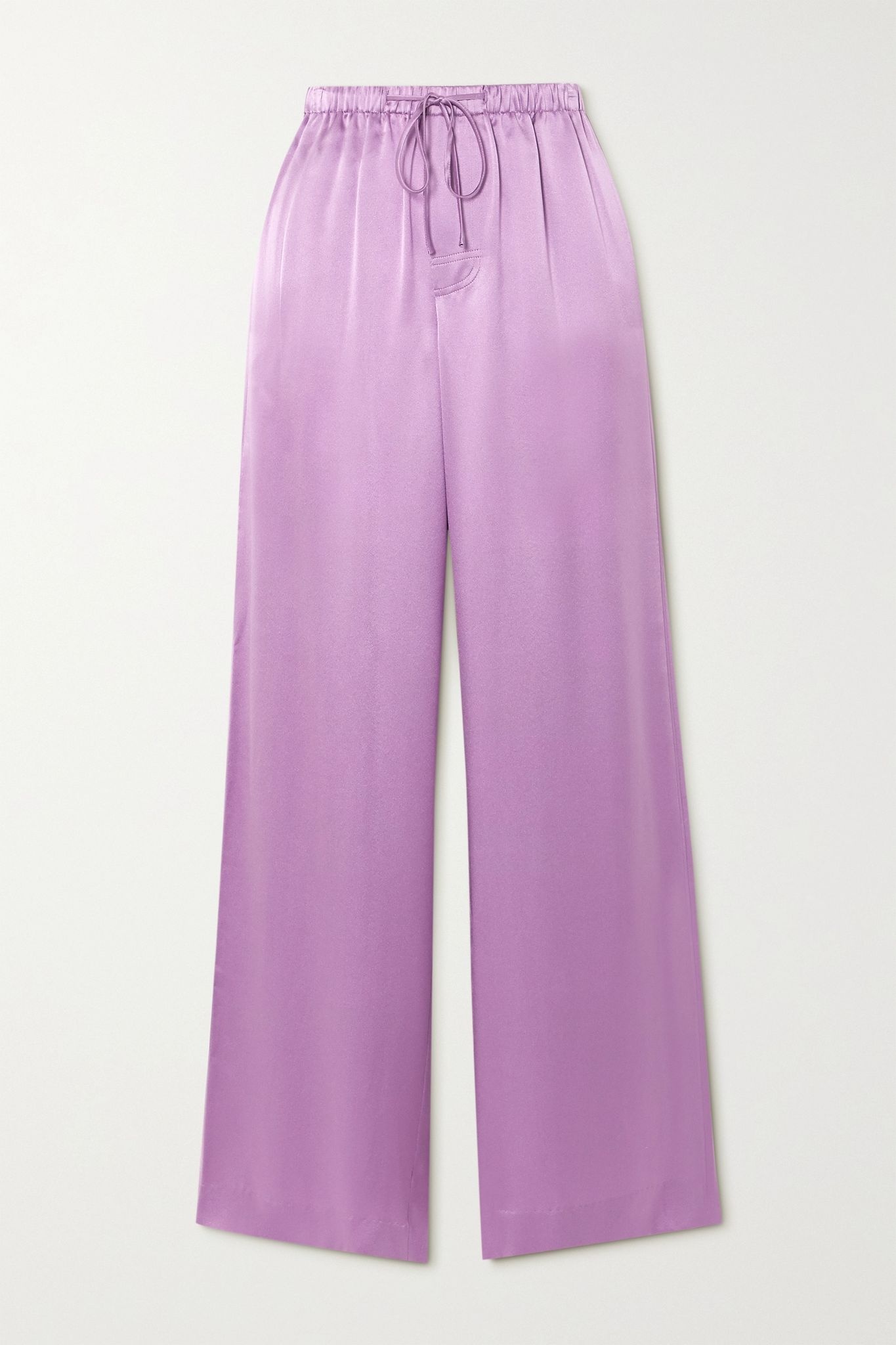 Silk-satin wide-leg pants - 1