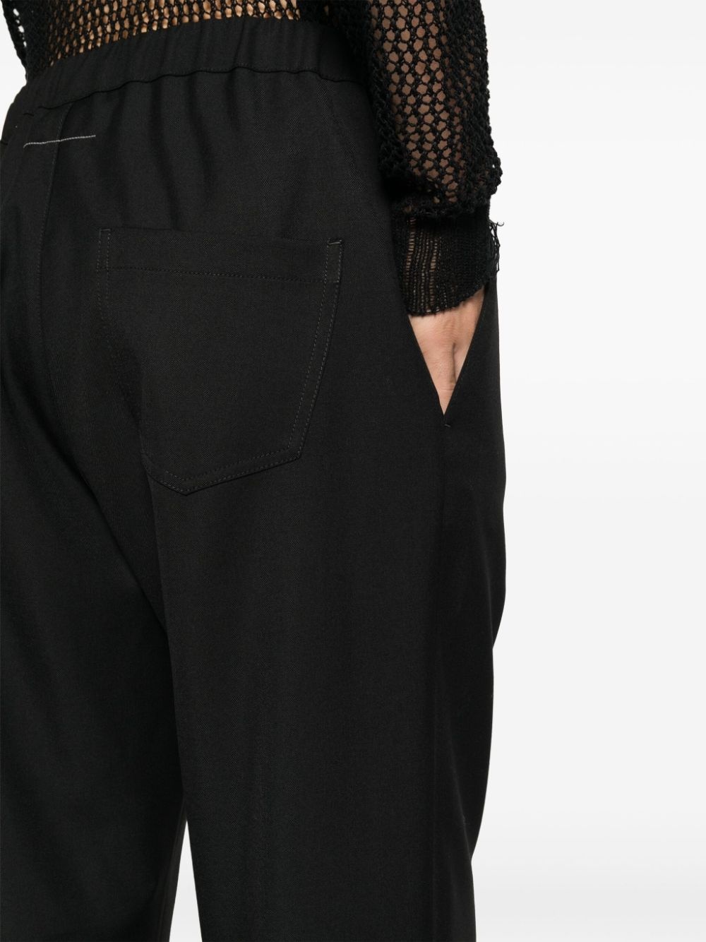 tapered-leg drawstring trousers - 5