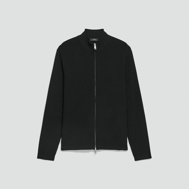 Ribbed Full-Zip Cardigan in Light Bilen 1