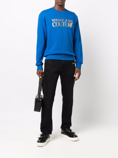 VERSACE JEANS COUTURE metallic effect logo sweatshirt outlook