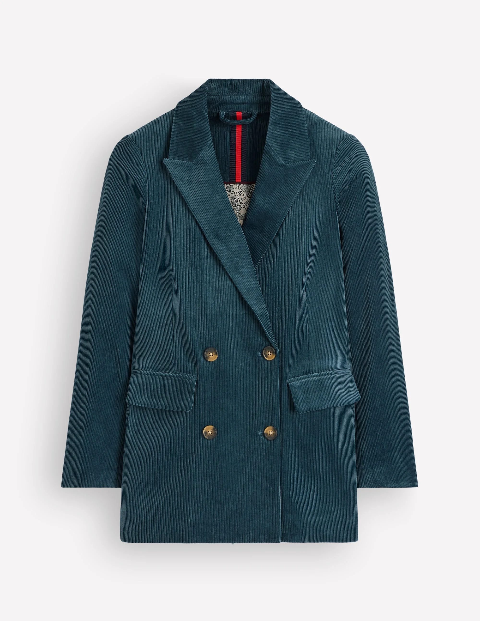Double Breasted Blazer-Storm Blue - 1