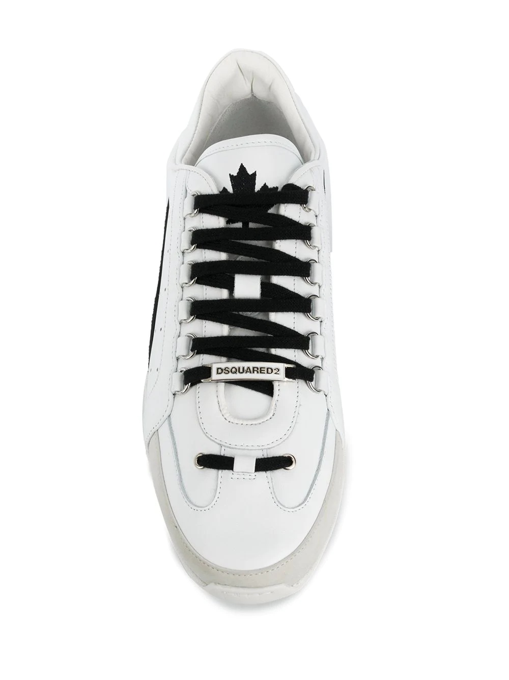 low-top lace-up trainers - 4