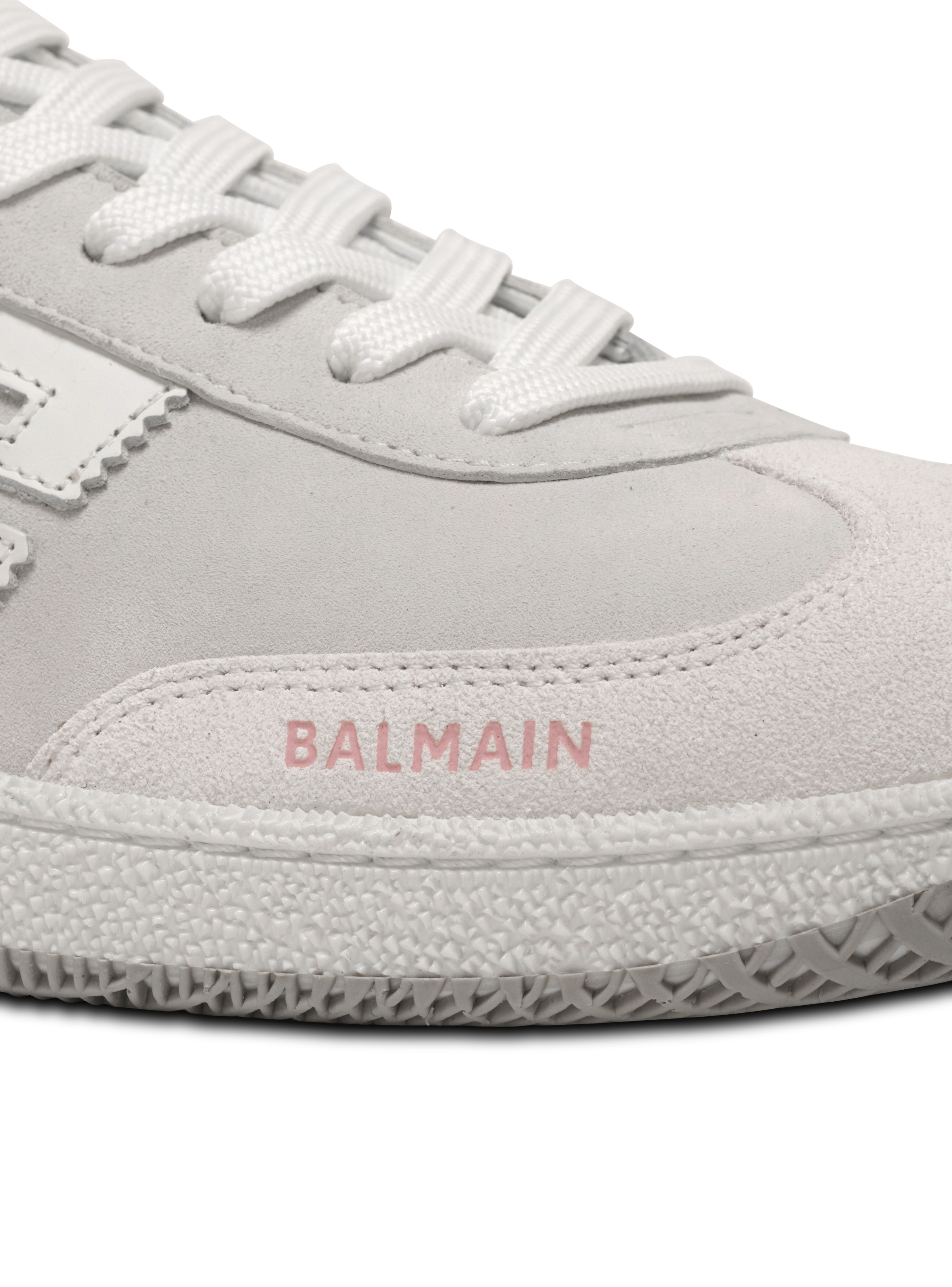 Balmain Swan trainers in calfskin and suede - 7