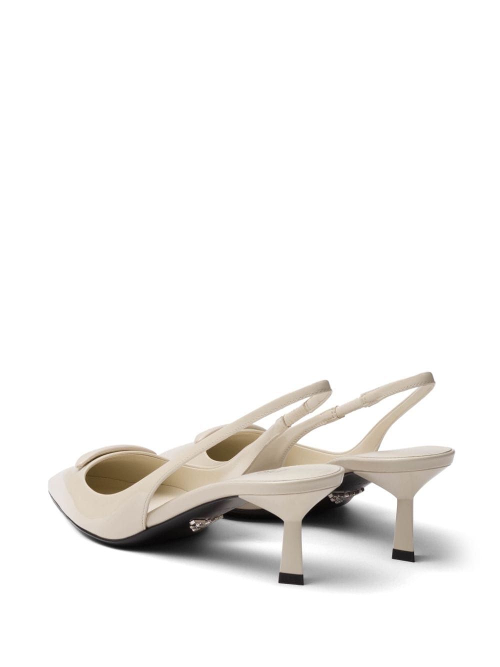 triangle-logo 75mm slingback pumps - 3