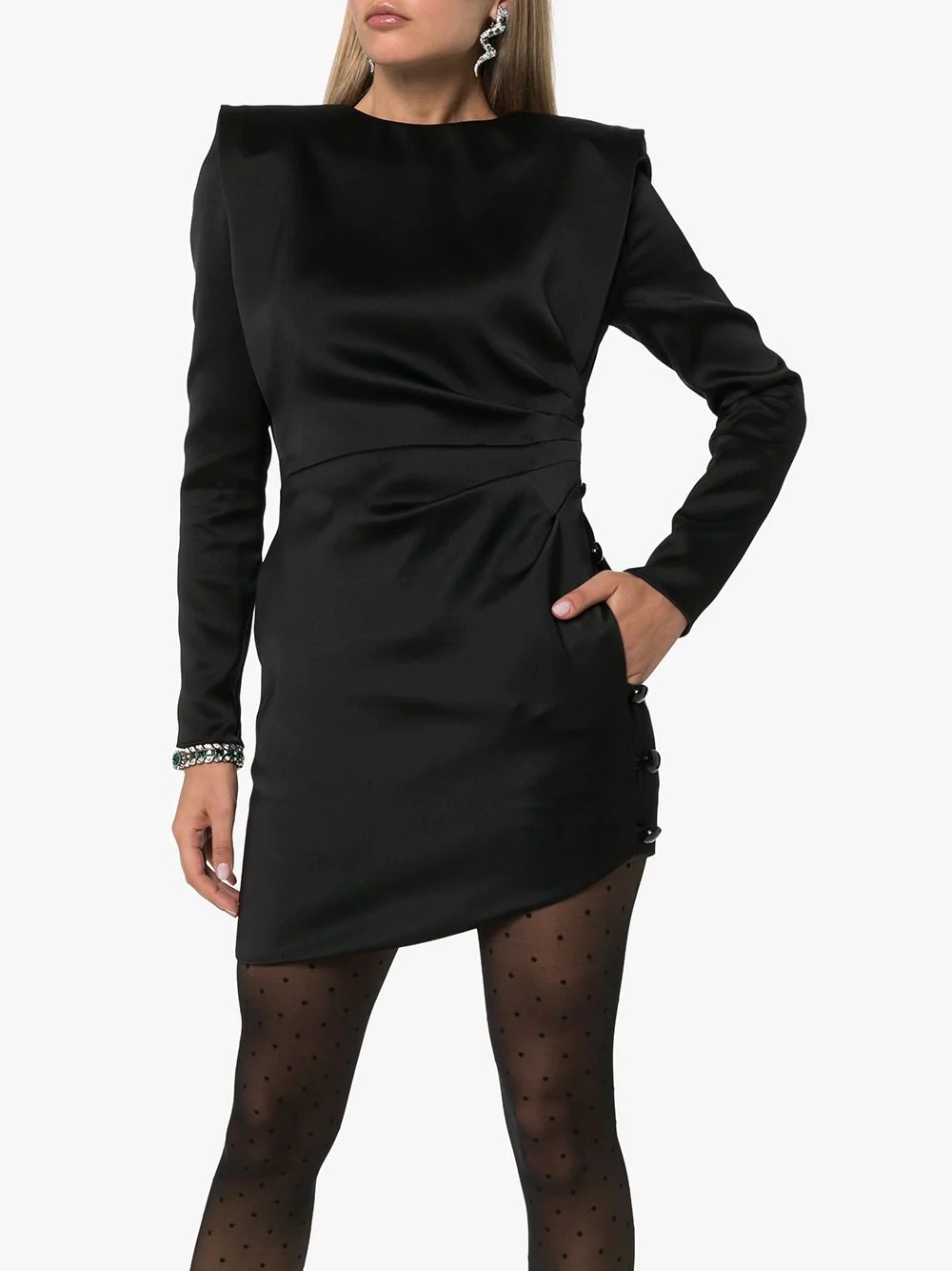 ruched effect mini dress - 3