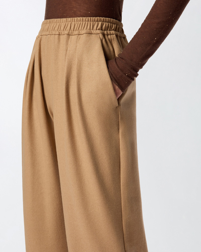 LONG WIDE-LEG WOOL-BLEND TROUSERS 5