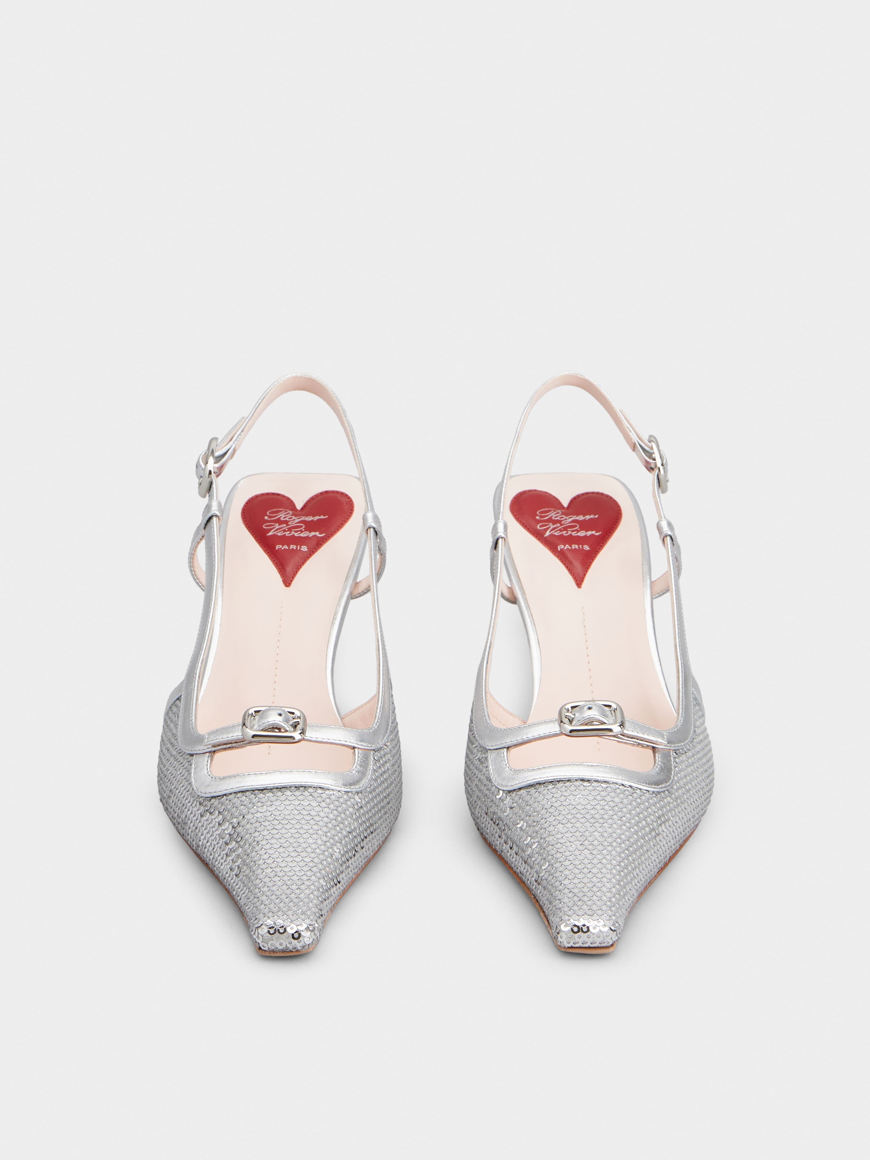 Viv' Canard Slingback Pumps in Fabric - 7