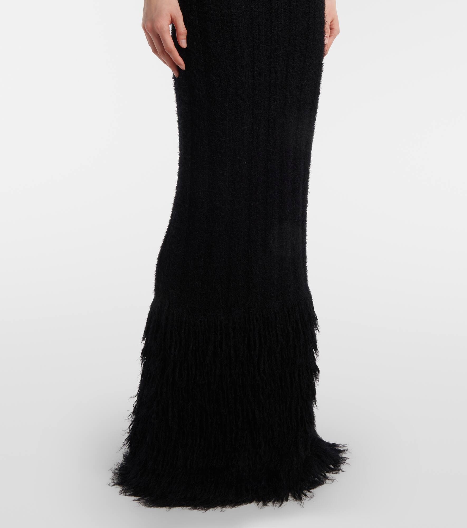 Fiore silk and cashmere maxi dress - 5