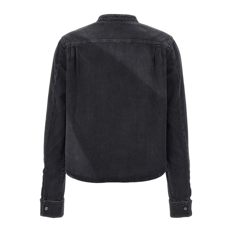 Loewe Pleated Wingtip Collar Denim Shirt - 6