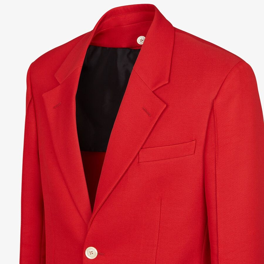 Red wool jacket - 4