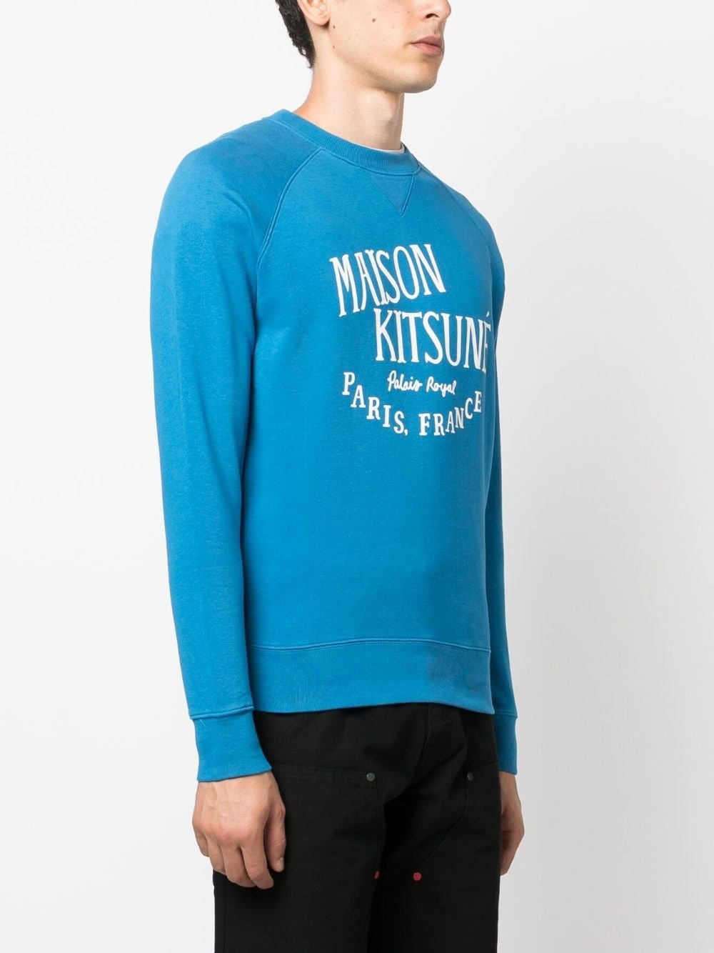 logo-print cotton sweatshirt - 3