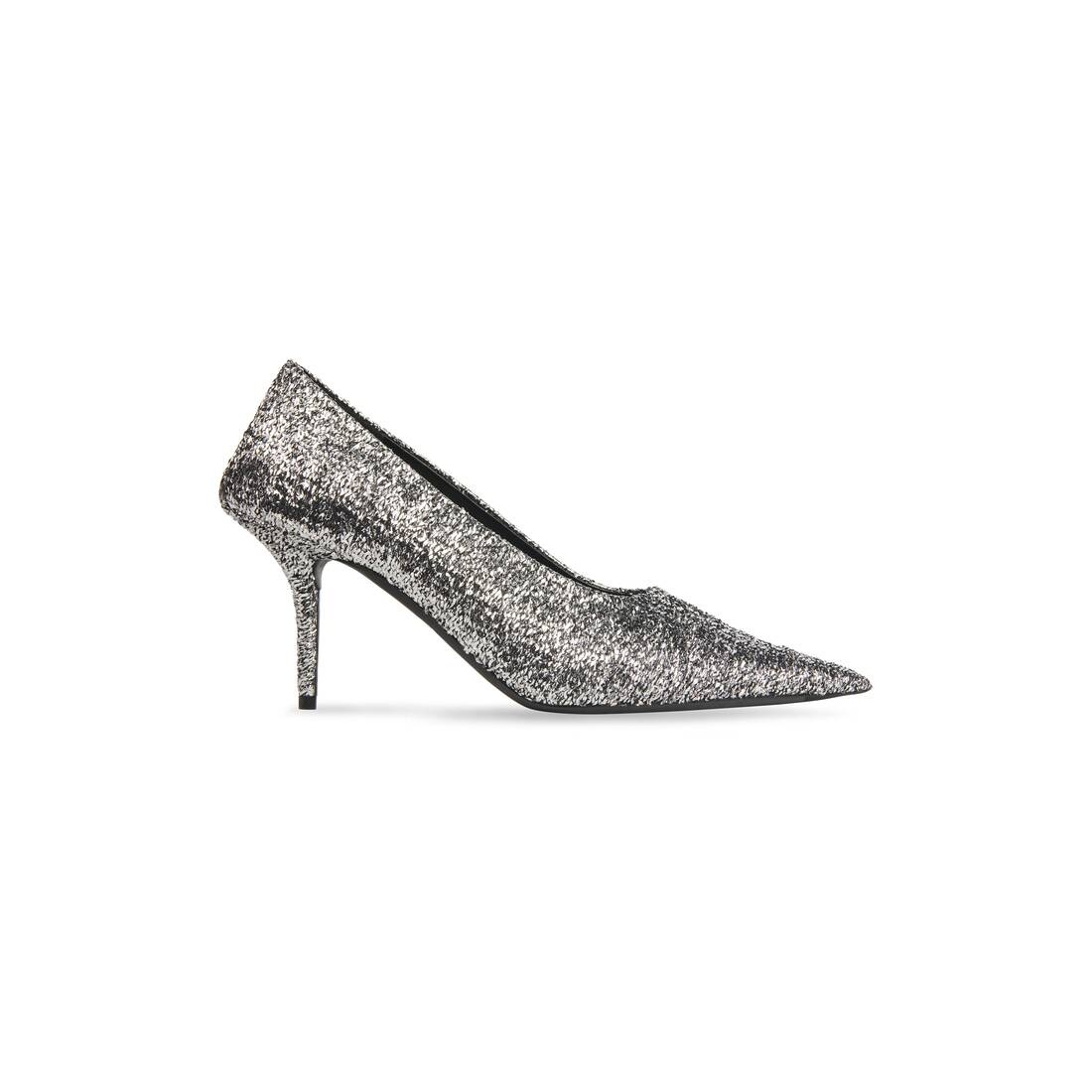 Women's Square Knife 80mm Pump  in Silver - 1