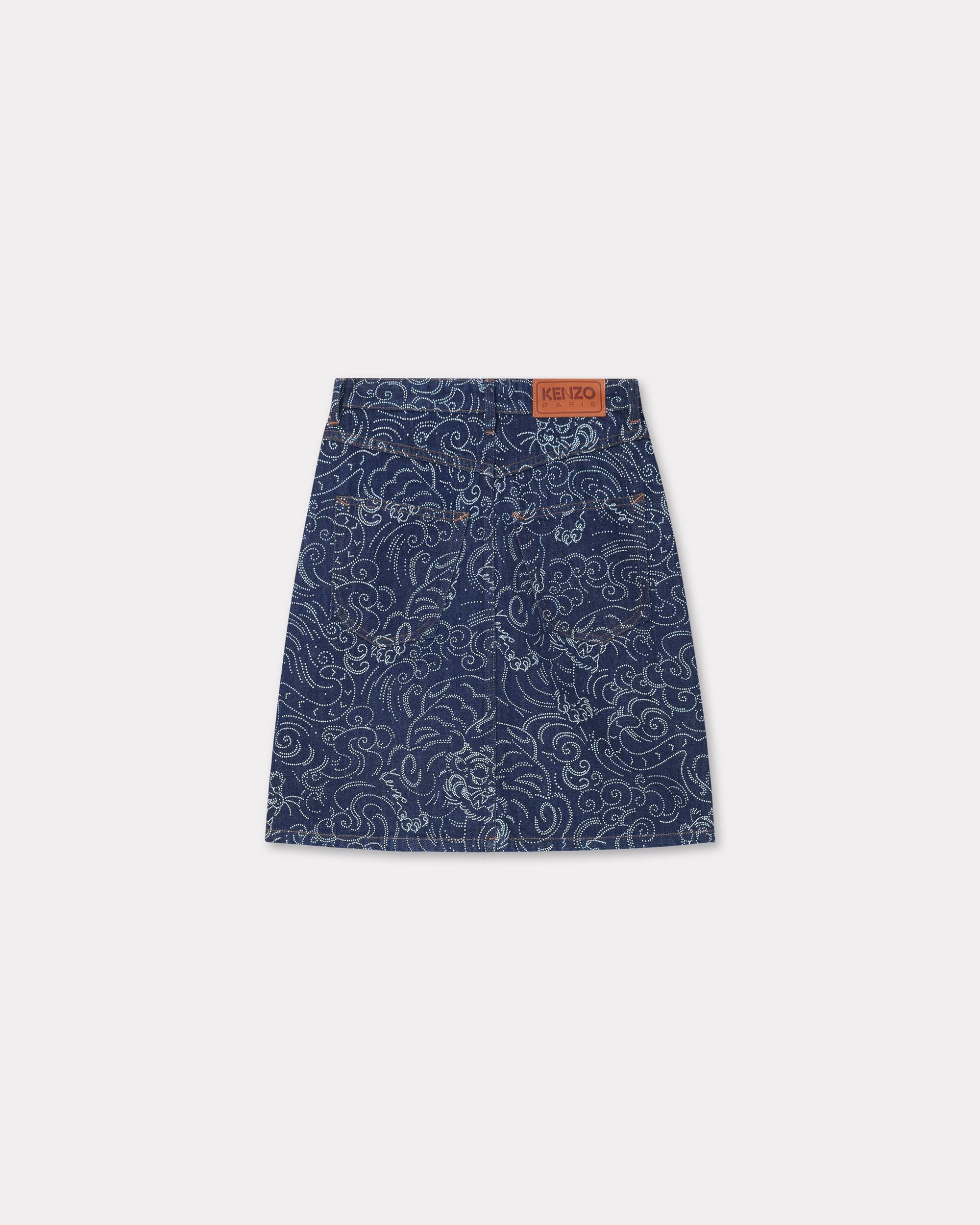 'KENZO Star Tiger' short skirt in japanese denim - 2